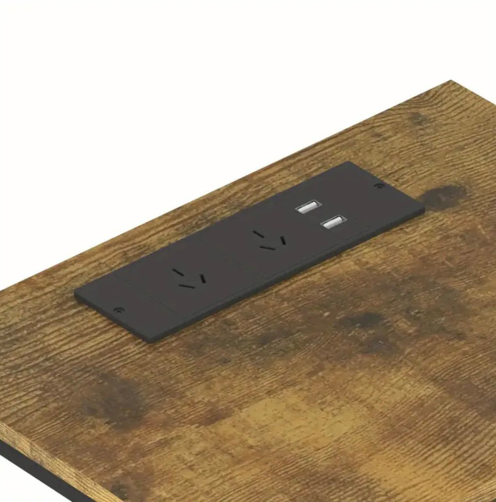 3 drawer Bedside Table, LED nightstand with charging station and USB Port