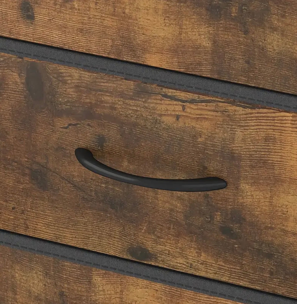 3 drawer Bedside Table, LED nightstand with charging station and USB Port