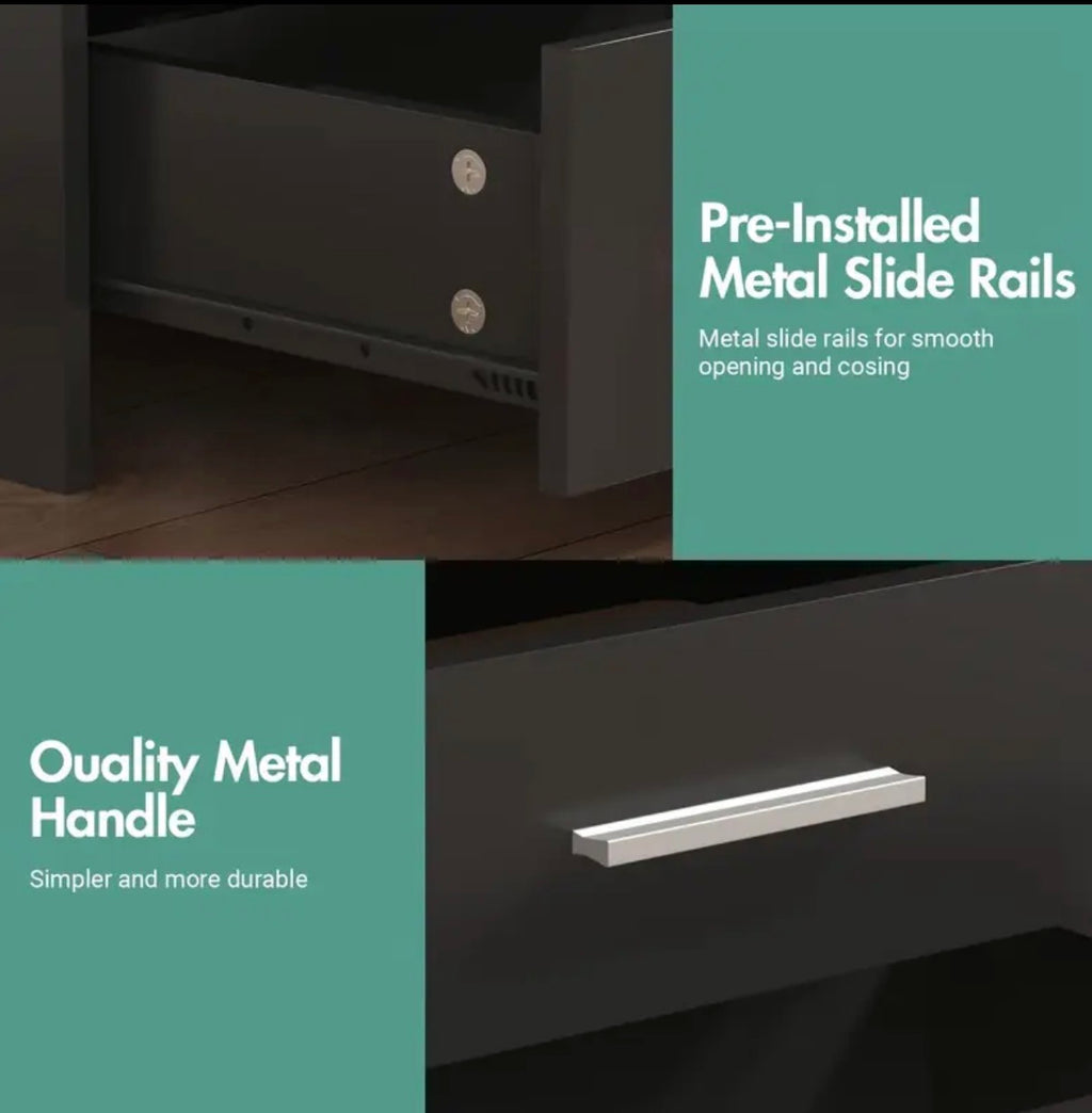 RoomOra 2 Drawers night stand RGB LED side table